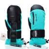devembr Ski Mittens with Wrist Guards, Warm Snowboard Mittens, Waterproof,