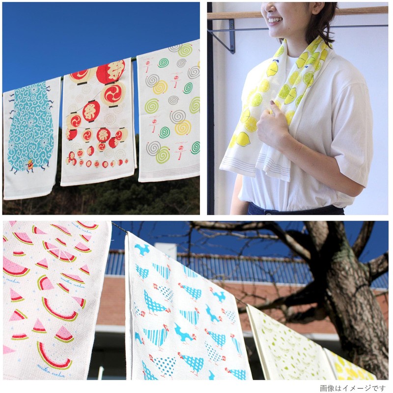 Kontex Face Towel, Fugoyomi 2024 Towel Tenugui, Donut, Made in