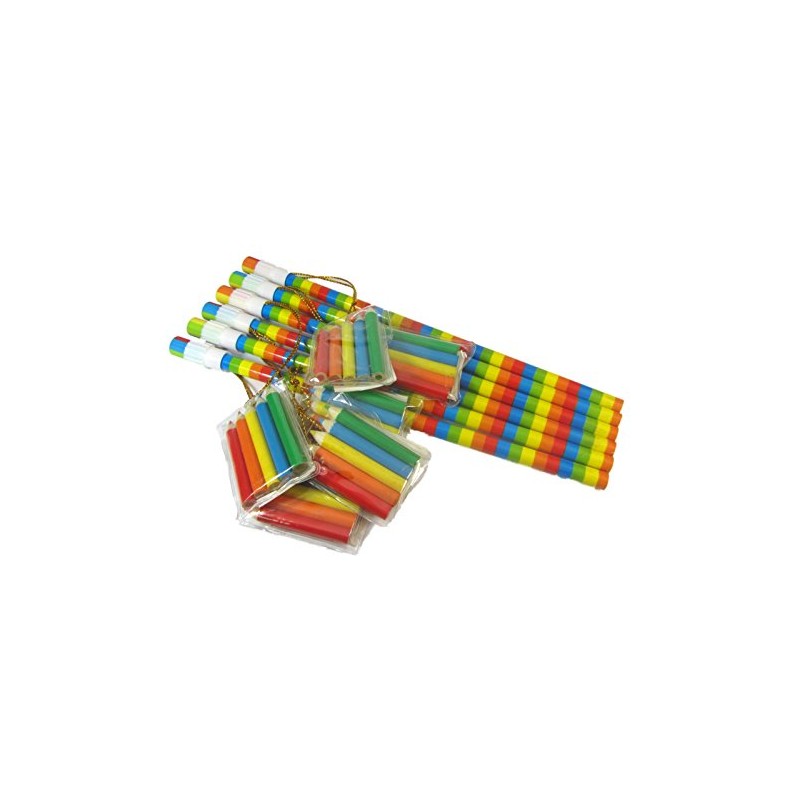 SDM 12 x Rainbow Pencils WIth Erasers & 5 Mini
