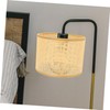 WOONEKY Hand Woven Rattan Lamp Shade Natural Rattan Cover for