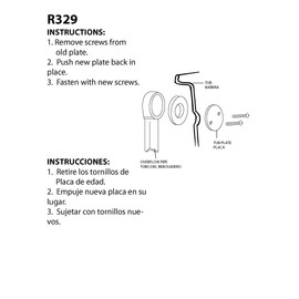 Westbrass R329-12 3-1/8" Two-Hole Bathtub Overflow Faceplate and Screws, 1-Pack, Oil Rubbed Bronze