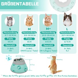 Supet Cat Collar, Adjustable Collar Cat Collar, Recovery Collar, Soft Collar Cone After Surgery and Injuries for Puppies, Small Dogs and Cats (Green, L)
