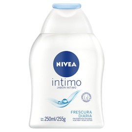 NIVEA Jabón Íntimo Femenino Frescura Diaria (250 ml) con Esencia de Té Blanco, Aloe Vera y Ácido Láctico PH Balanceado Uso Diario