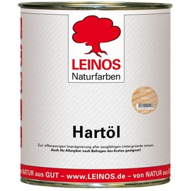 LEINOS Holzöl 750 ml | Hartöl Farblos für Tische Möbel Arbeitsplatten | Teak Eiche Möbelöl für effektive Versiegelung und langanhaltenden Schutz im Innenbereich