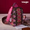 Wrangler Aztec Sling Bag Southwest Crossbody Bags Trendy Chest Bag
