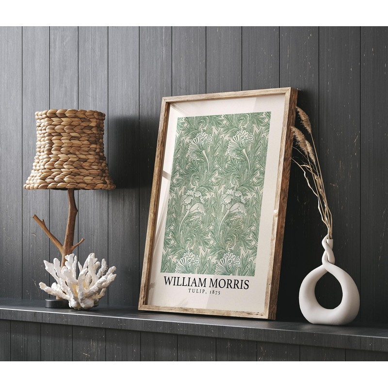 Lithobee - William Morris Tulip 1875 - Printed Wall Art
