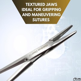 Mayo Hegar Needle Suture Holder Surgical Needle Driver with Serrated Jaws Made of Premium Grade Stainless Steel Comes in Locking Handle (Silver 5.5'')