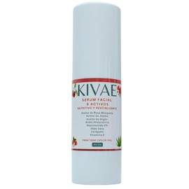 KIVAE Serum Facial Nutritivo y Revitalizante con 8 activos – Rosa Mosqueta, Jojoba, Argán, Ácido Hialurónico, Niacinamida 5%, Aloe Vera, Colágeno y Vitamina E – Cuidado facial diario –30 mL