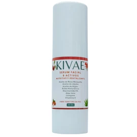 KIVAE Serum Facial Nutritivo y Revitalizante con 8 activos – Rosa Mosqueta, Jojoba, Argán, Ácido Hialurónico, Niacinamida 5%, Aloe Vera, Colágeno y Vitamina E – Cuidado facial diario –30 mL