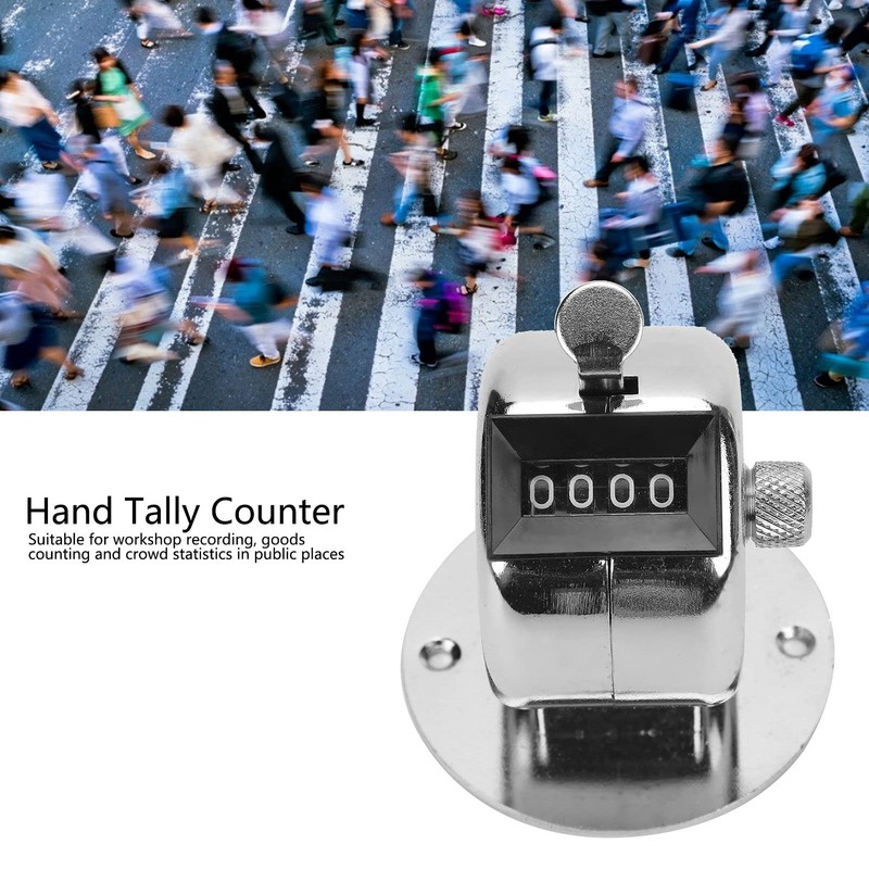 Stainless Steel Hand Counter, 4 Digit Hand Counter, Stainless Steel