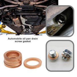 Create idea 30PCS Car Oil Drain Plug Gaskets Copper Crush Washers Oil Sump Plug Washer Flat Washers Plate Rings 20mm OD 14mm ID 1.5mm Thickness