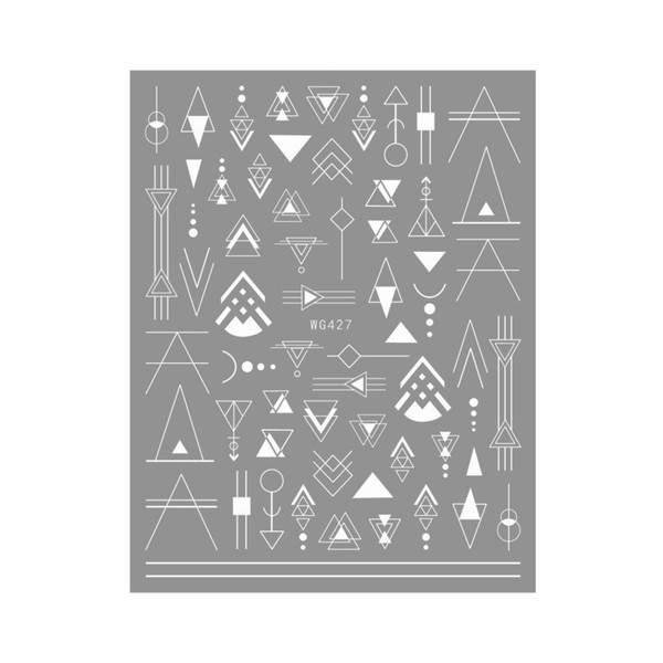 Generic Geometric Figure Stripes Lines Grids Abstract Totem Nail Sticker