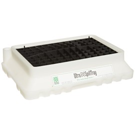 UltraTech 1060 Polyethylene Ultra-Spill Tray P2, 1.8 Gallon Capacity, 5 Year Warranty, White