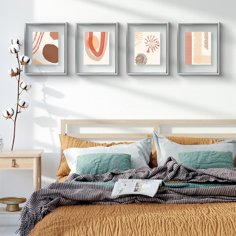 Frametory, 11x14 Floating Picture Frame - Metal Photo Frame -