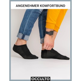 Occulto Men's Trainer Socks Pack of 10 (Model: Johannes), White, 43 - 46