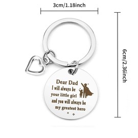 Father Gifts for Dad Birthday Gift Dad Keychain Engraved Gifts from Daughter from Son Fathers Day Gift Presents First Time Dad Gifts Christmas Anniversary Valentines Gifts Father's Gifts from Kids