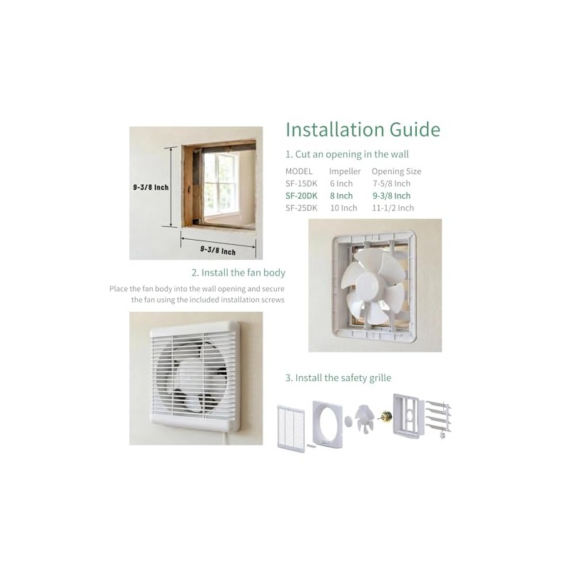 SAILFLO - Ventilador de escape - Practical Use