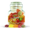 German Fine Drops Sanded Mix fruits Candy Mini Glass Jar