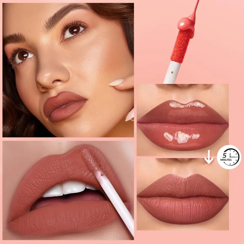Labiales Larga Duracion Tintas Labios Labial Rojo Mate 12ps
