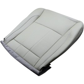 NLQR Driver Side Bottom Seat Cover Replacement Leather Gray Compatible with Dodge Ram 1500 2500 3500 4500 2006 2007 2008 2009