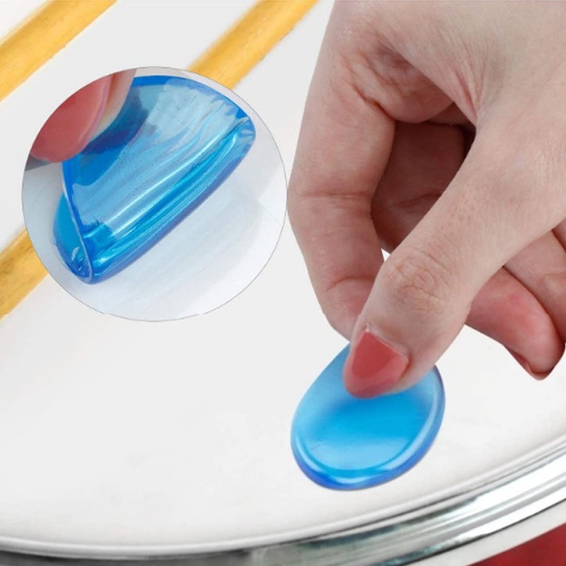 12 Pack Drum Mute Pad Drum Muffler Transparent Soft Drum