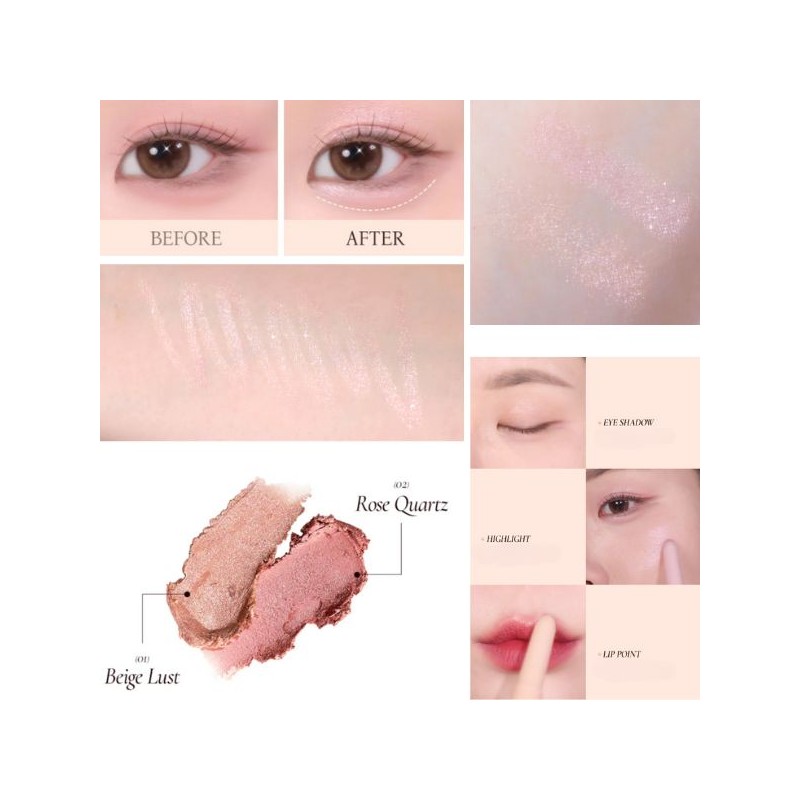 LUMMIR Fillin Volume Stick Shadow 0.8g, Shade:02 Rose Quartz