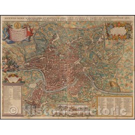Historic Map - Romae Ichnographia et Hypsographia Sive Planta et Faies Ad Magnificentiam Qua Prioribus Annis Urbs Ipsa Directa Exculta et Decorata Est, 1679 v3 44in x 34in