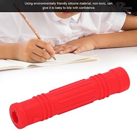 Collar masticable de silicona para niños y adultos, juguete masticable antiestrés, collar con tapa de lápiz masticable, mordedor para TDAH y autismo, 