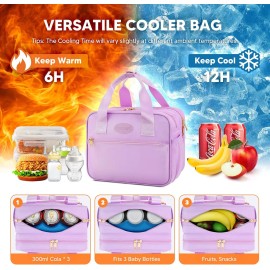 Hielera Para Leche Materna Bolsas Termicas Para Sacaleches Violeta