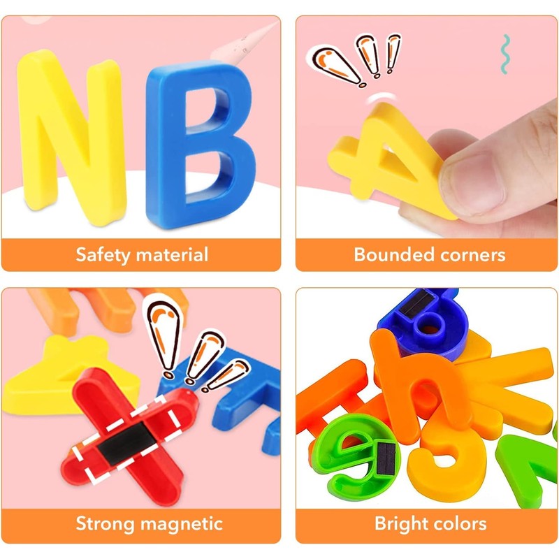 106 PCS Classroom Magnetic Letters and Numbers for Toddlers Early