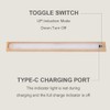 2pcs Under Cabinet Lights Wireless，Motion Sensor Closet Lights，Wooden Wireless USB