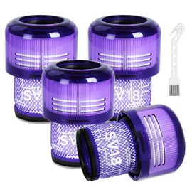 Kiviman SV18 Filter Replacement for Dyson Digital Slim SV18 / V10 Spare Cordless Vacuum, Part No. 970612-01 Filter Replacement for Dyson Digital Slim Coreless Vacuum, 4 Pack
