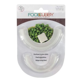 Food Cubby Plate Divider Clear 2 pack