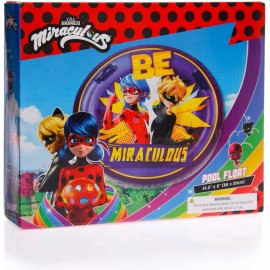 Mighty Mojo Miraculous Ladybug & Cat Noir Pool Float Inflatable Tube 34" Leak-Proof