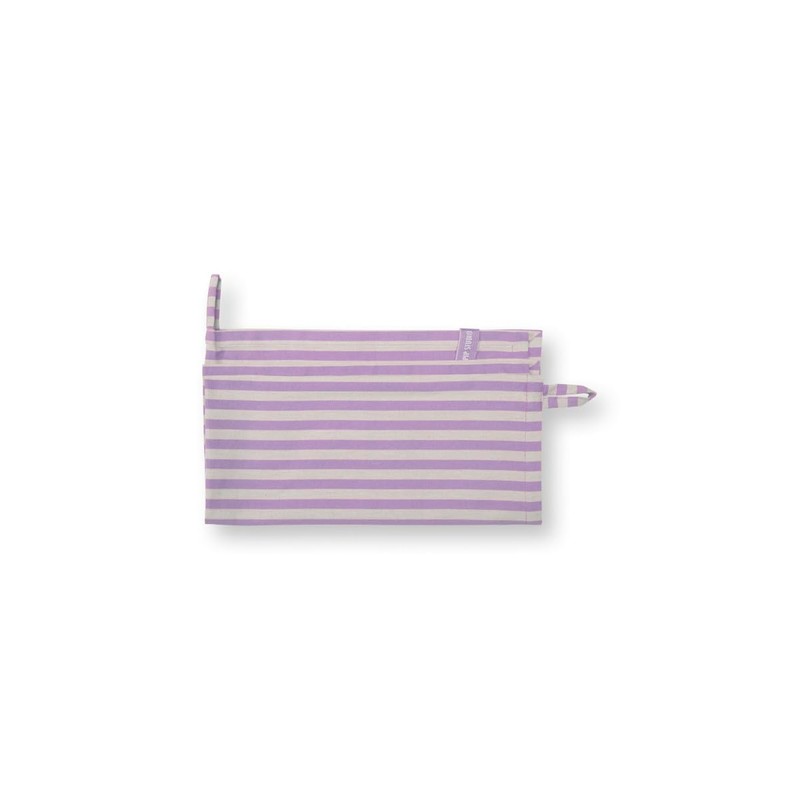 PIP STUDIO Lily&Lotus Tea Towel Stripes Purple 65 x 65