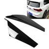 2pcs Rear Window Side Spoiler ABS Glossy Black Wing Trim