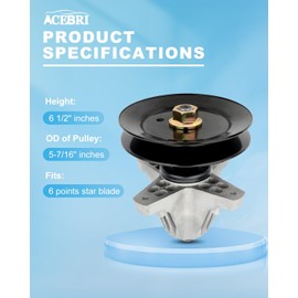 ACEBRI Spindle Assembly fit for Cub Cadet for MTD for Troy-Bilt 618-06978 918-06978 for Stens 285-705 2 Pack