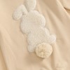 Baby Girl Boy Easter Outfit Bunny Embroidery Romper with Pompom