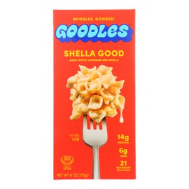 UD_Goodles Organic Mac Cheese Shella Good Case 12-6 Oz Dried Spaghetti Pasta Gluten-Free Featuring Wheat Rice Durum Wheat Corn