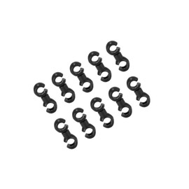 BULLSPANN Bicycle Brake Cable Clips S Style Clamp for Mountain Bike Road Bike Bicycle Plastic 10pcs Black