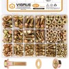 VIGRUE 521PCS M6 M8 M10 Flange Bolts Assortment Kit Metric