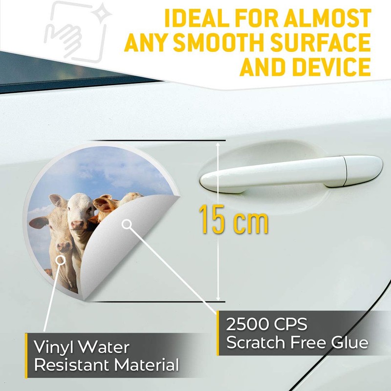 Awesome Vinyl Stickers (Set of 2) 15cm - Cows Farm