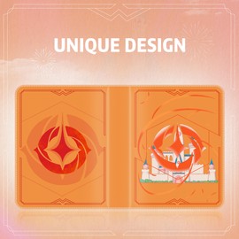 TCGUARD Scrapbook for Lorcana Cards, Premium Trading Card Album with 440 Compartments, Compatible with Lorcana Cards, Card Binder for TCG Storage and Presentation Collection (Orange 4)