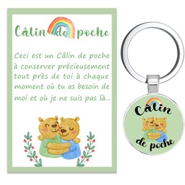 Lucky Keyring Long Distance Inspirational Gift for Girls Sister Girlfriend Birthday Gift for Women Coworkers Green 38, Green