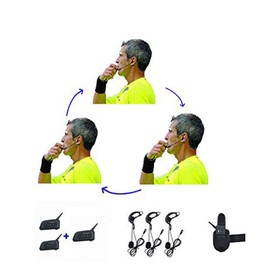 Maxquall Referee Headset Earphone 3pcs Professional V6 V4 FBIM Full Duplex Two-Way Football Referee Coach Judger Arbitration Earhook Earpiece Soccer Headset