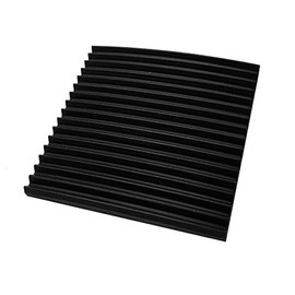 Herco 3/16" Thick 2" x 2" Corrugated Non-Slip Neoprene Isolation Pad Leveling Shim - 4 pcs