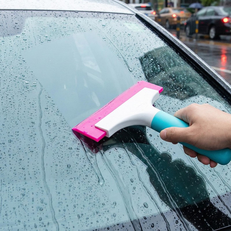 Rubber Squeegee for Shower Glass Mirror Window Tinting, 2 Pack