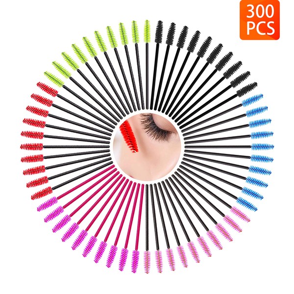 300 PCS Mascara Wands - GOOOA Disposable Eyelash Mascara Brushes