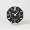 Lemnos Table Clock, Aluminum, Black, Small Size, eki clock s