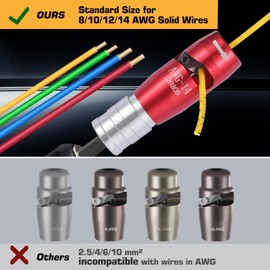 Wire Stripper Twister Tool for Drill Bit, 10 AWG Powered Wire Stripping, US Gauge Cables 2024 Electrical Tools Set, 6 Wire Connectors Nut Twister Kit for Electricians Home DIY Men Women